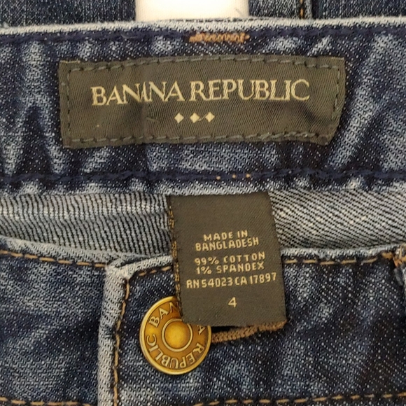 Banana Republic Blue Jeans Straight Leg Size 4 - Picture 2 of 4